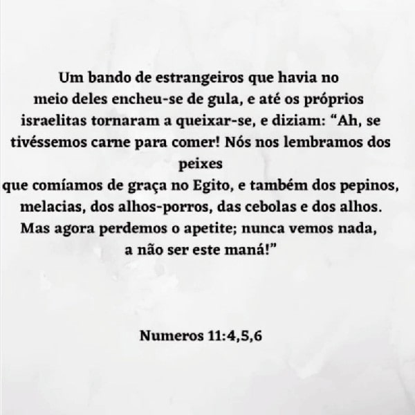 Números 11:4-6